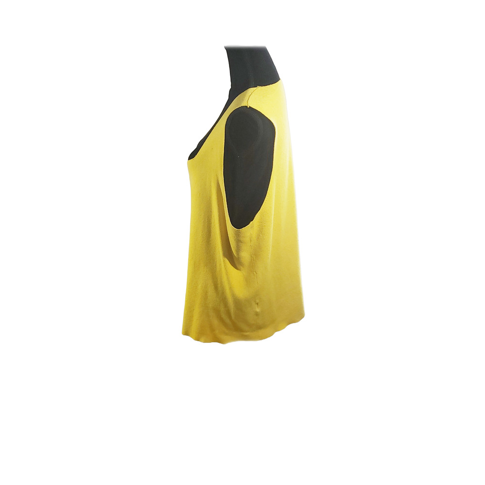 CACHE Yellow Sleeveless Square Neckline Knit Vest Shell Top - Picture 6 of 6